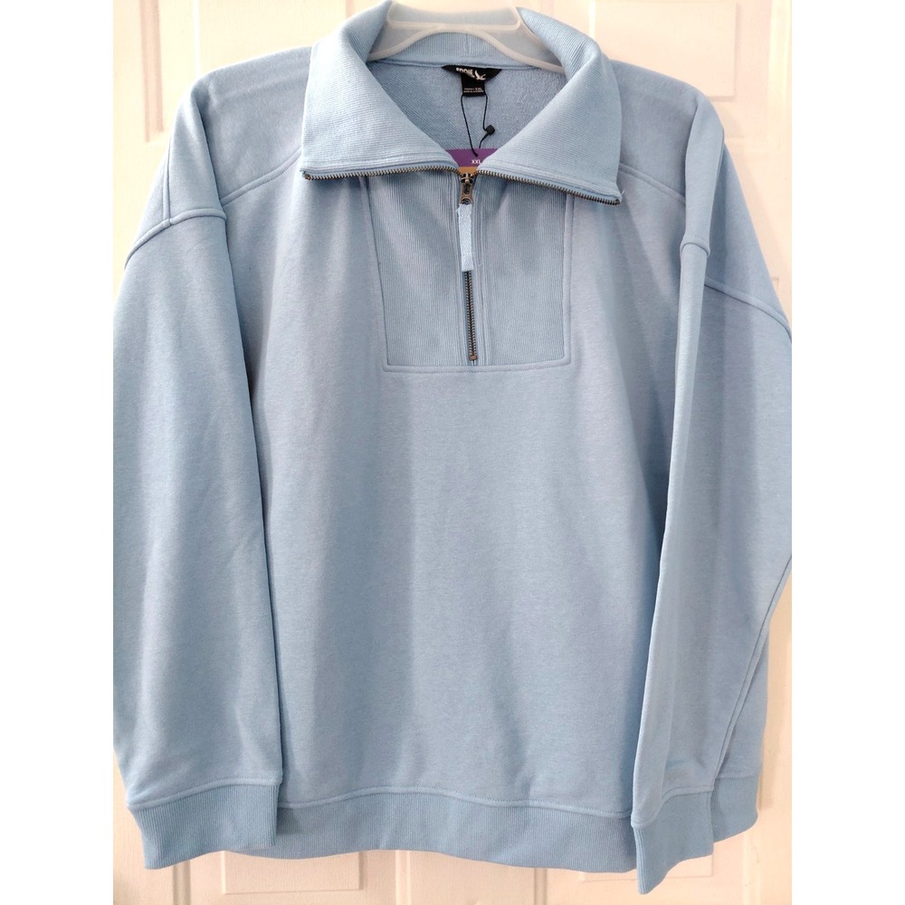 Eddie Bauer Women's Quater Zip Pullover Blue XXL